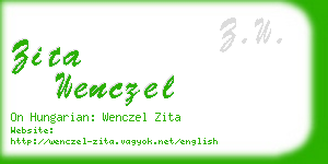 zita wenczel business card